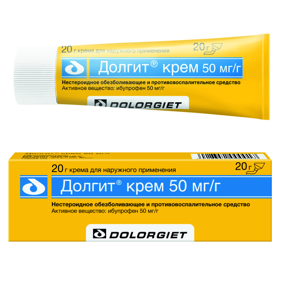 Долгит крем для наруж. прим. 50мг/г 20г туба №1