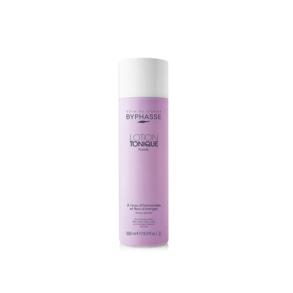 Byphasse тоник для лица очищающ. с гамамелисом и экстракт. цветов апельсина для жирной кожи 500мл №1